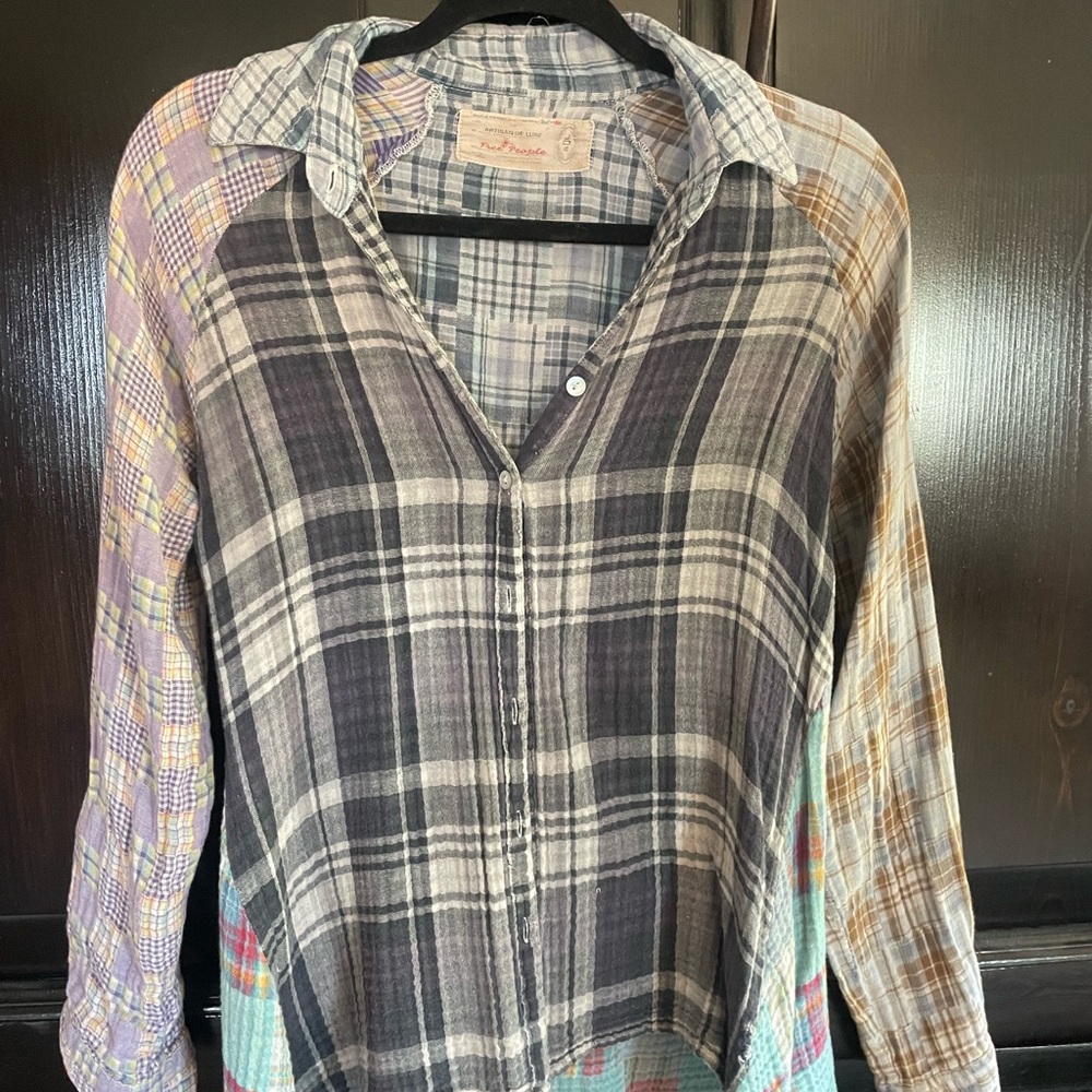 Colorful Free People Flannel
